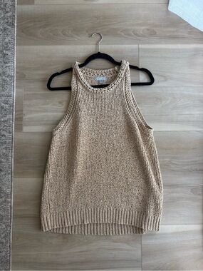 J. Crew Textured Sleeveless Knit Tank - Beige